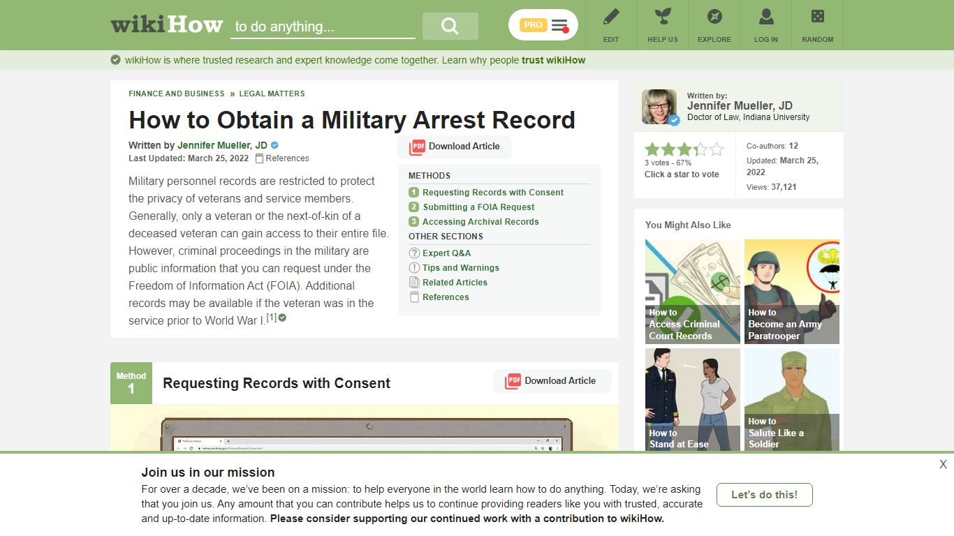 3 Ways to Obtain a Military Arrest Record - wikiHow